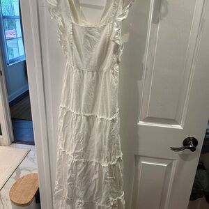 Show Me Your MuMu White Tiered Maxi Dress